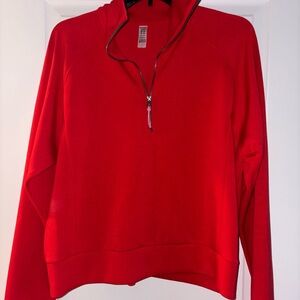 Spanx Red Women's Zip-Up Hoodie SZ 1X